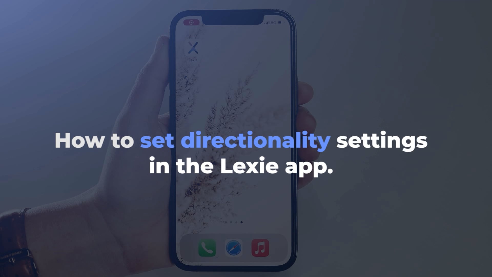 How to set directionality settings in the Lexie app Lexie B1 & B2 on