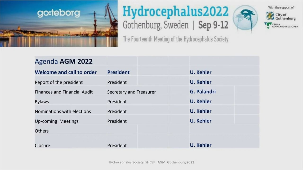 Hydrocephalus Society Annual General Meeting