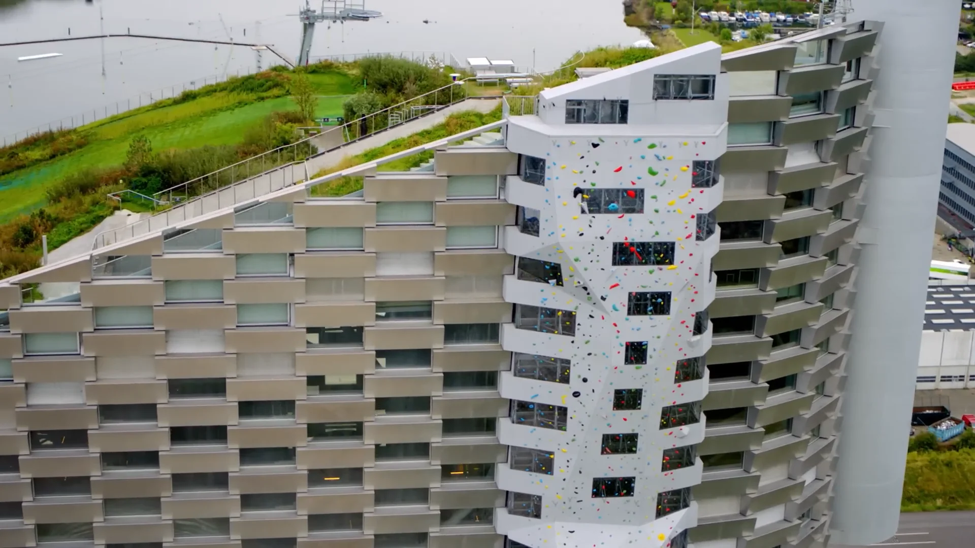 The World's Tallest Climbing Wall Europe From Above National Geographic