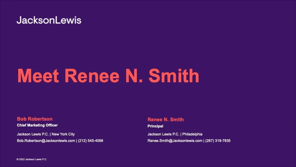 Renee N. Smith - Jackson Lewis