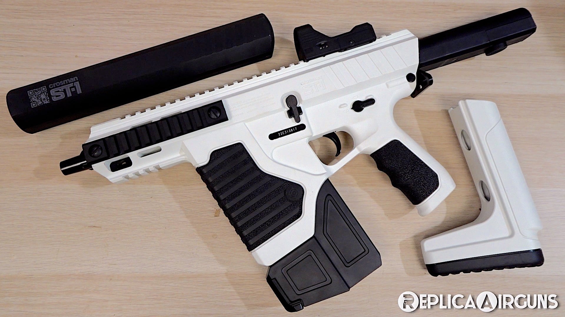 Video - Crosman ST-1 CO2 Blowback Full Auto Steel BB Machine Gun Table ...