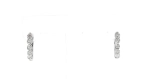 15 ct. t.w. Bezel-Set Diamond Huggie Hoop Earrings in Sterling Silver