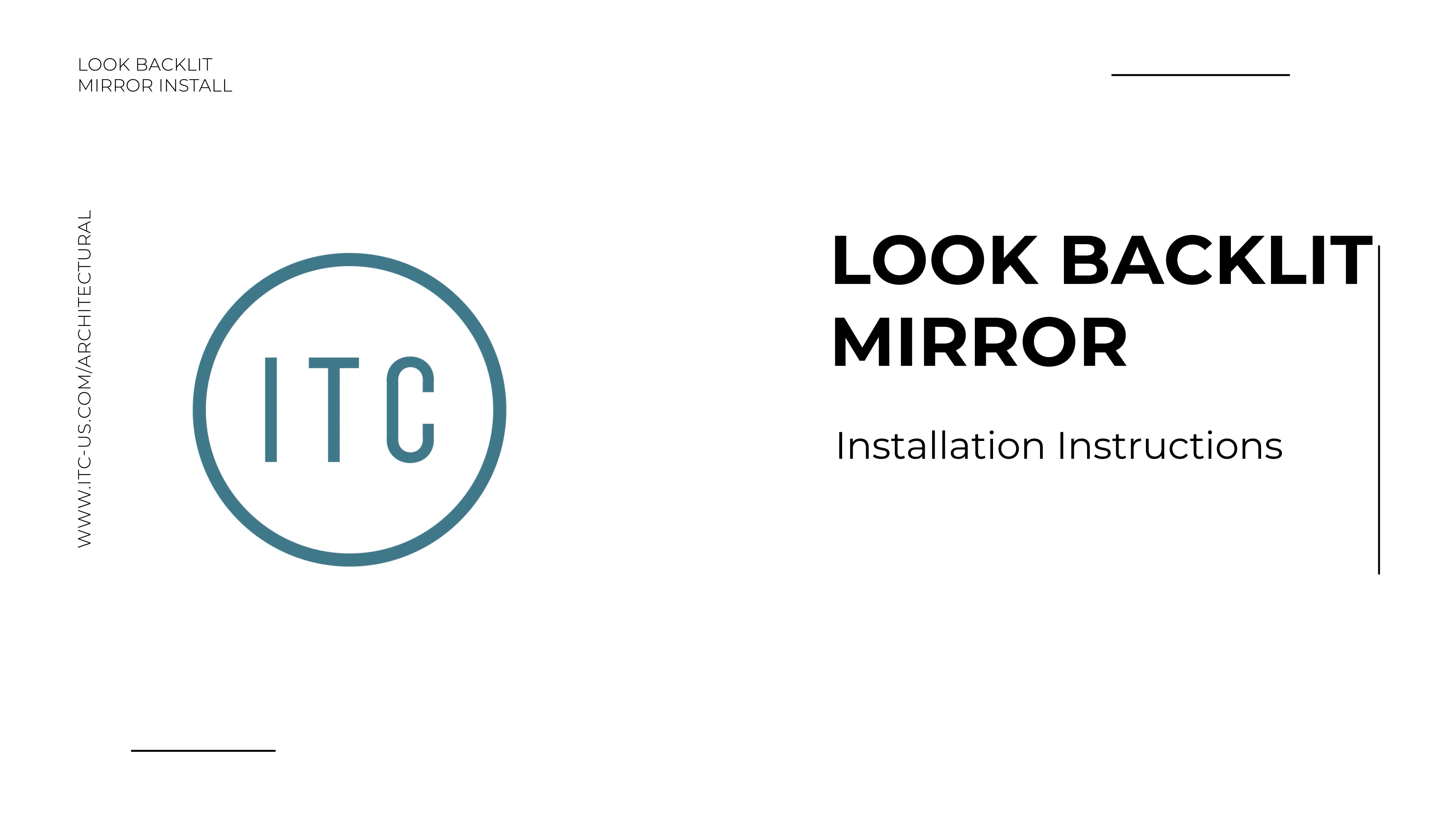 LOOK™ Backlit Mirror Install Instruction on Vimeo