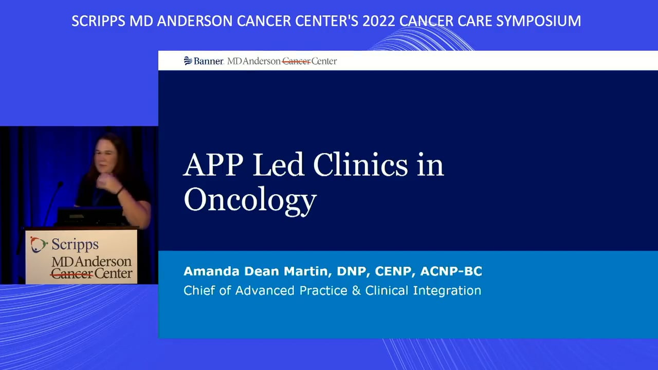 Implementing Programs In APP-Run Cancer Clinics Amanda Dean-Martin, DNP ...