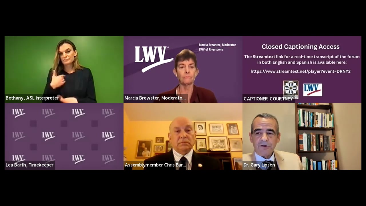 LWV Candidates Forum New York Assembly District 93