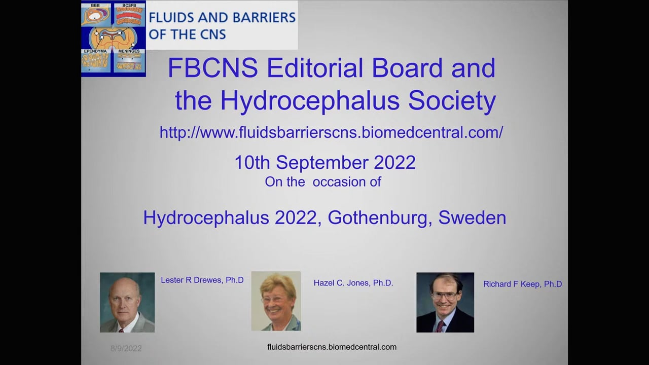 Special Session - Fluids and barriers of the cns and the hydrocephalus society