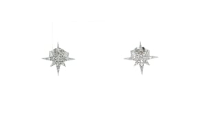 15 ct. t.w. Diamond Star Earrings in Sterling Silver