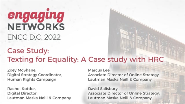 Case Study - Texting for Equality - A Case study with HRC