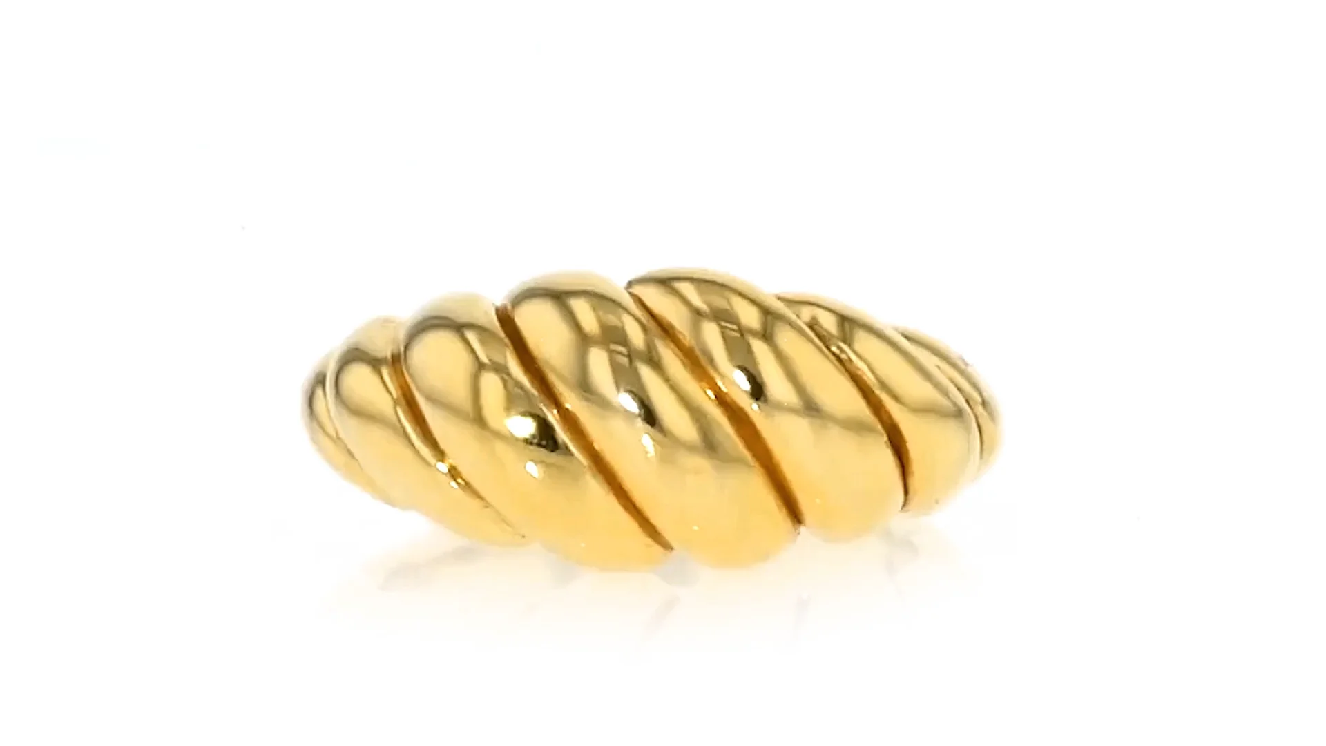 Italian 14kt Yellow Gold Shrimp Ring. Size 9 | Ross Simons