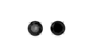 2.00 ct. t.w. Black Diamond Stud Earrings in 14kt White Gold