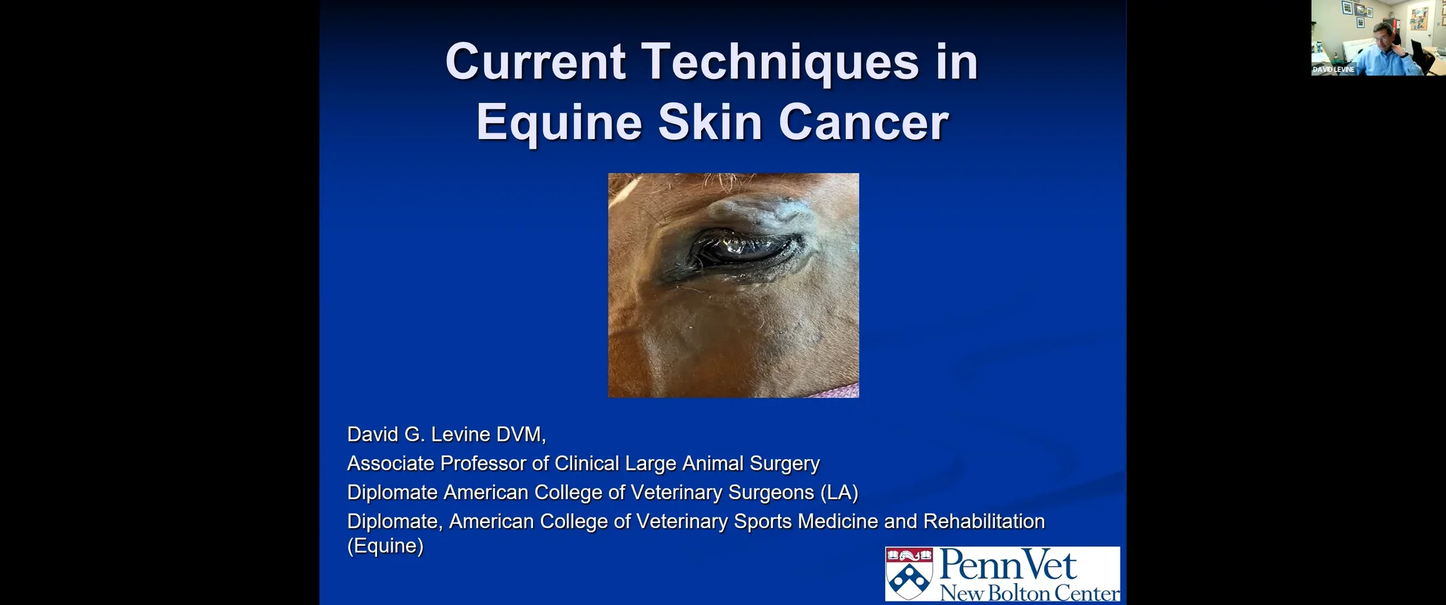 Dr. David Levine, "Current Techniques in Equine Skin Cancer" PAC2022
