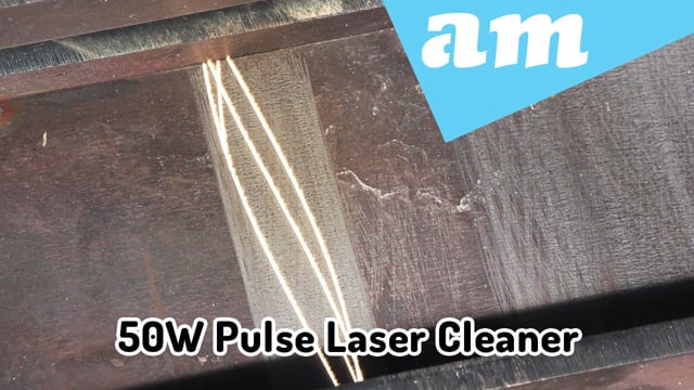 Pulse Laser RustOff 50W Fiber Laser Cleaner Tested on Mild Steel Welding Piece for Powder Coating