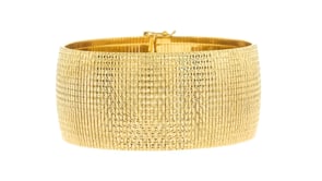 Italian 30mm 18kt Gold Over Sterling Omega Bracelet
