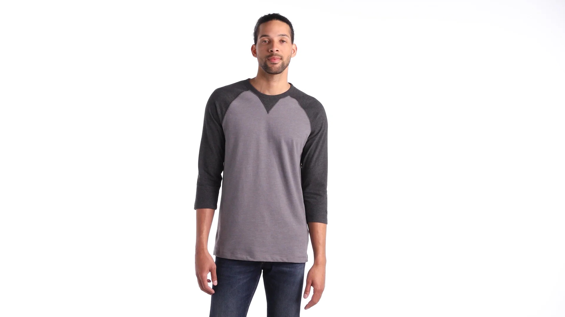 New Era Heritage Blend 3/4-Sleeve Baseball Raglan Tee