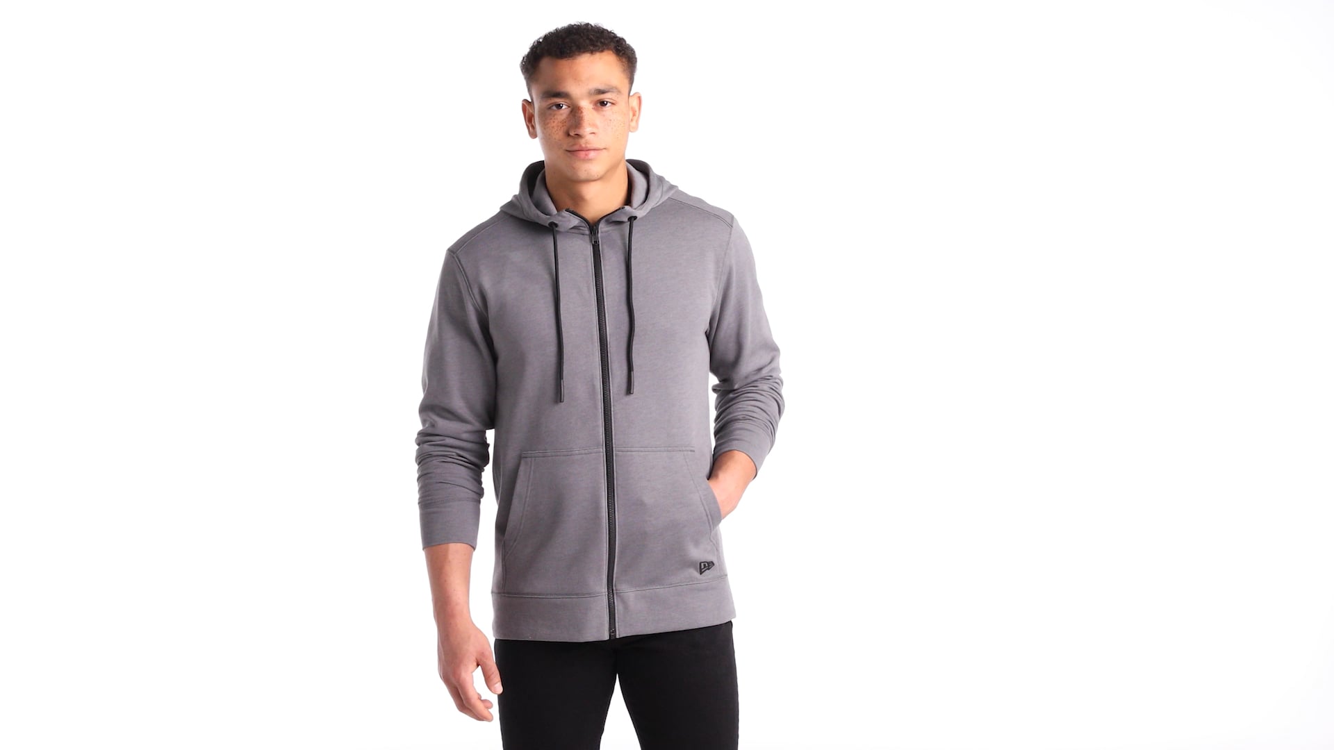 New Era® Tri-Blend Fleece Full-Zip Hoodie. NEA511 on Vimeo