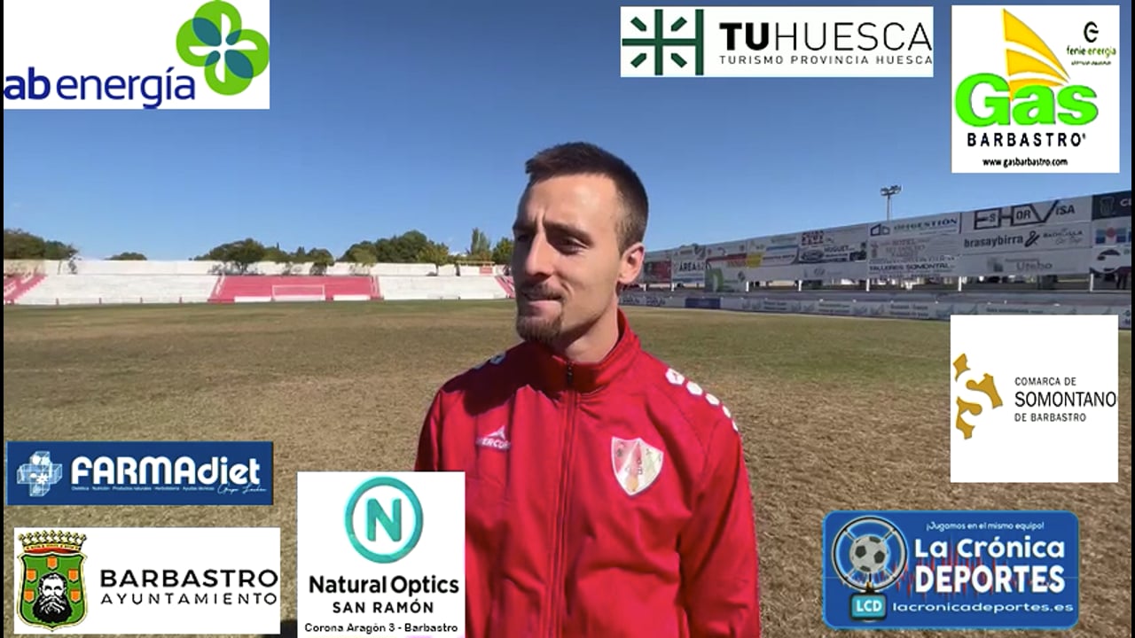 LA PREVIA / UD Barbastro - CD La Almunia / CARLOS GASCÓ (Jugador Barbastro) Jornada 6 / 3ª División