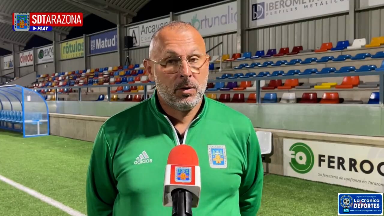 JAVI MORENO (Entrenador Tarazona) SD Tarazona 5-0 UD Logroñés "B" / Jornada 7 / 2ª RFEF - Grupo 2 / Fuente: SD Tarazona