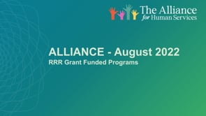 Alliance Aug 2022 RRR Grant Funded Programs