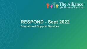 RESPOND September 2022 - Educational Support Services