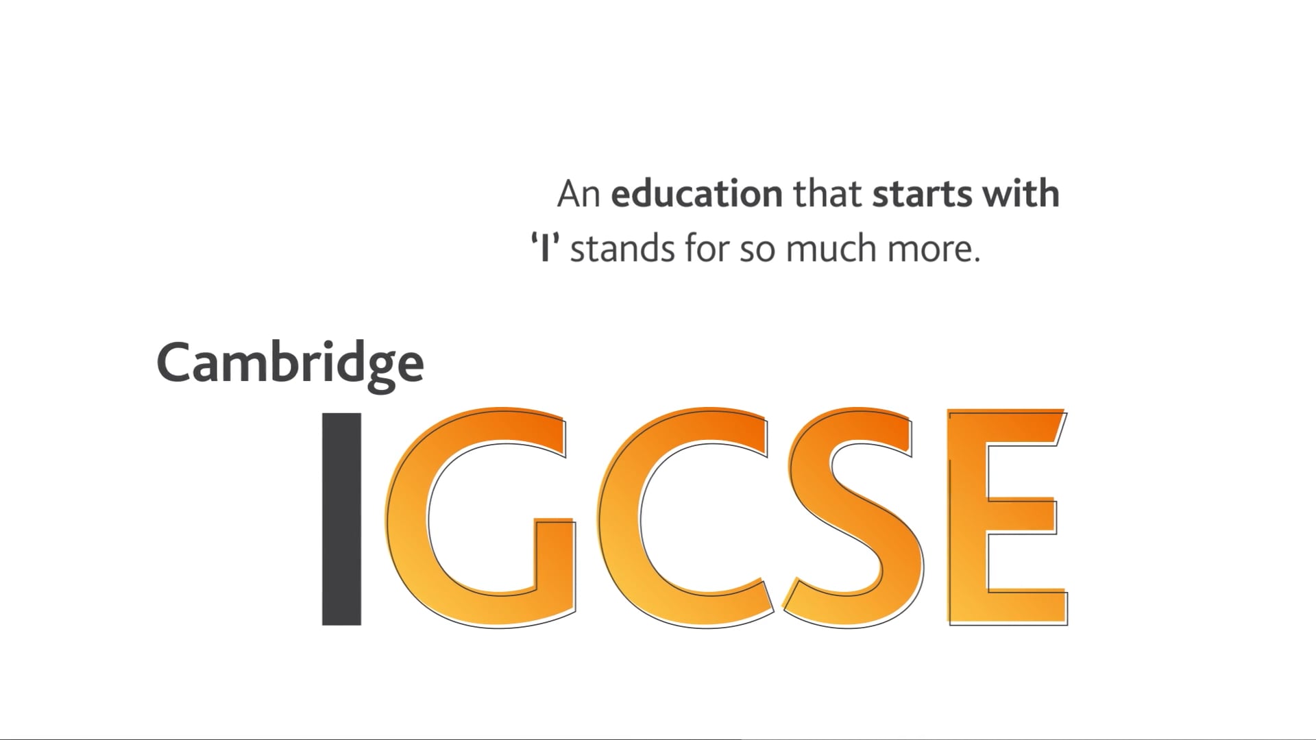 What Cambridge IGCSE stands for on Vimeo