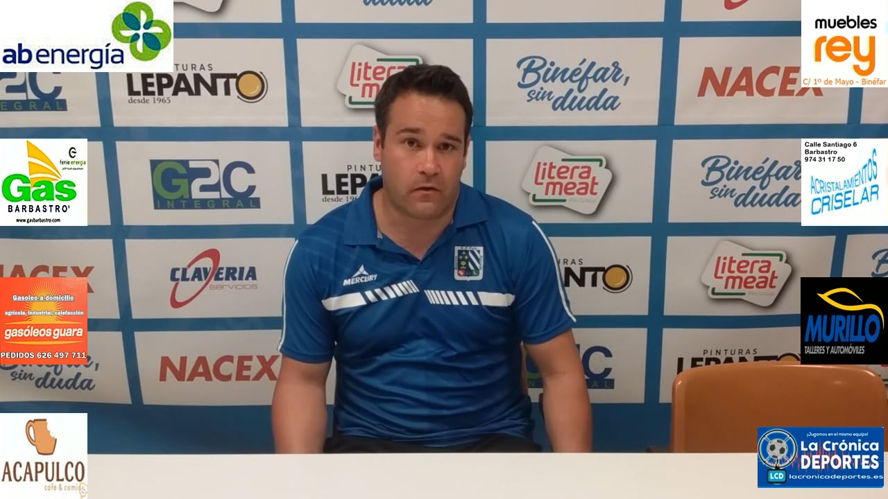 RUBEN ZAPATER (Entrenador Épila) CD Binéfar 1-4 Épila / Jornada 6 / 3ª División