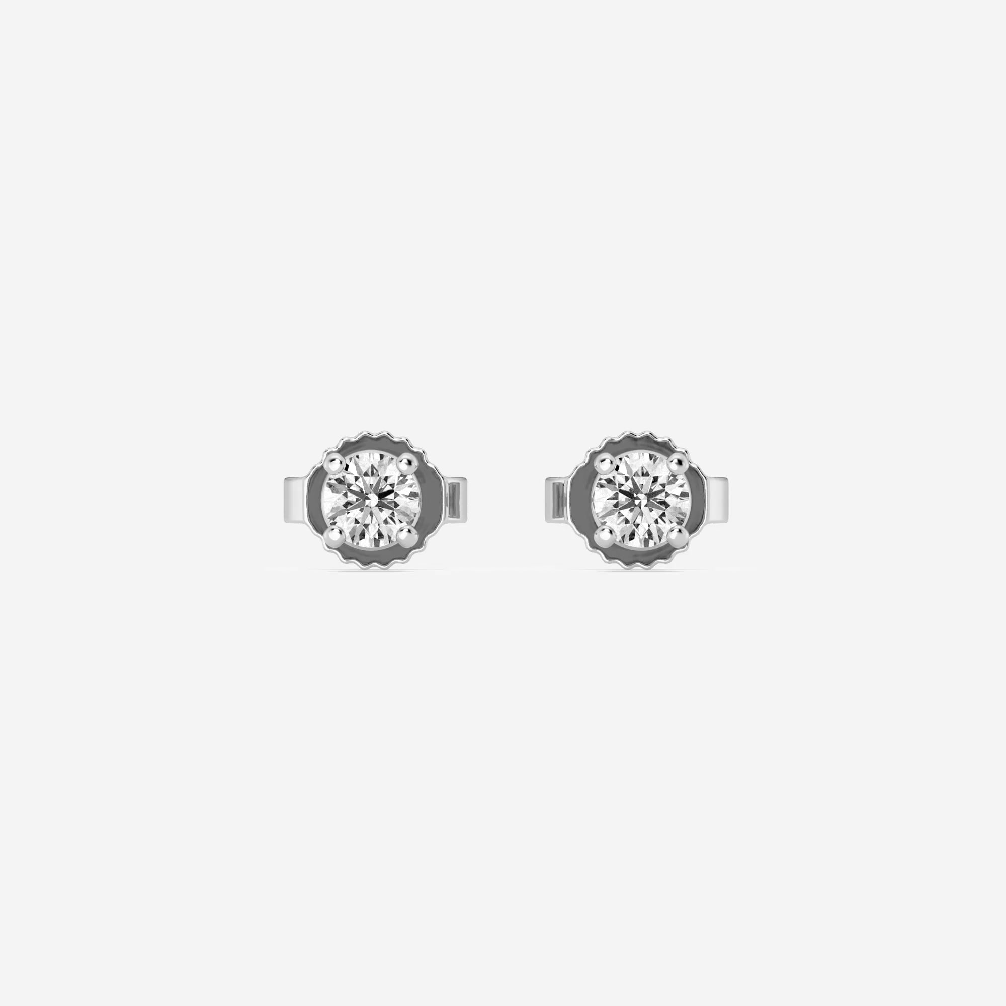 product video for 1/4 ctw Round Lab Grown Diamond Stud Earrings in Sterling Silver