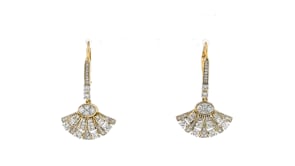 1.00 ct. t.w. Diamond Fan Drop Earrings in 14kt Yellow Gold