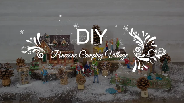 DIY Lemax Pinecone Cabin Village – Craft Box Girls