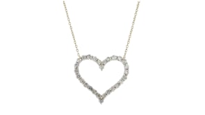 1.50 ct. t.w. Diamond Heart Necklace in 14kt Yellow Gold