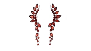 5.05 ct. t.w. Garnet Drop Earrings in Sterling Silver