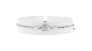 14 ct. t.w. Diamond Flower Bolo Bracelet in 14kt White Gold