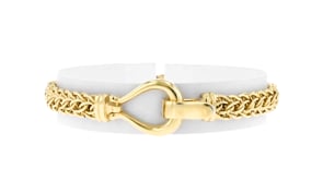 18kt Gold Over Sterling Cestina-Link Bracelet