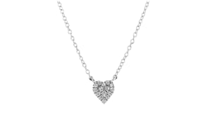 10 ct. t.w. Diamond Heart Pendant Necklace in Sterling Silver