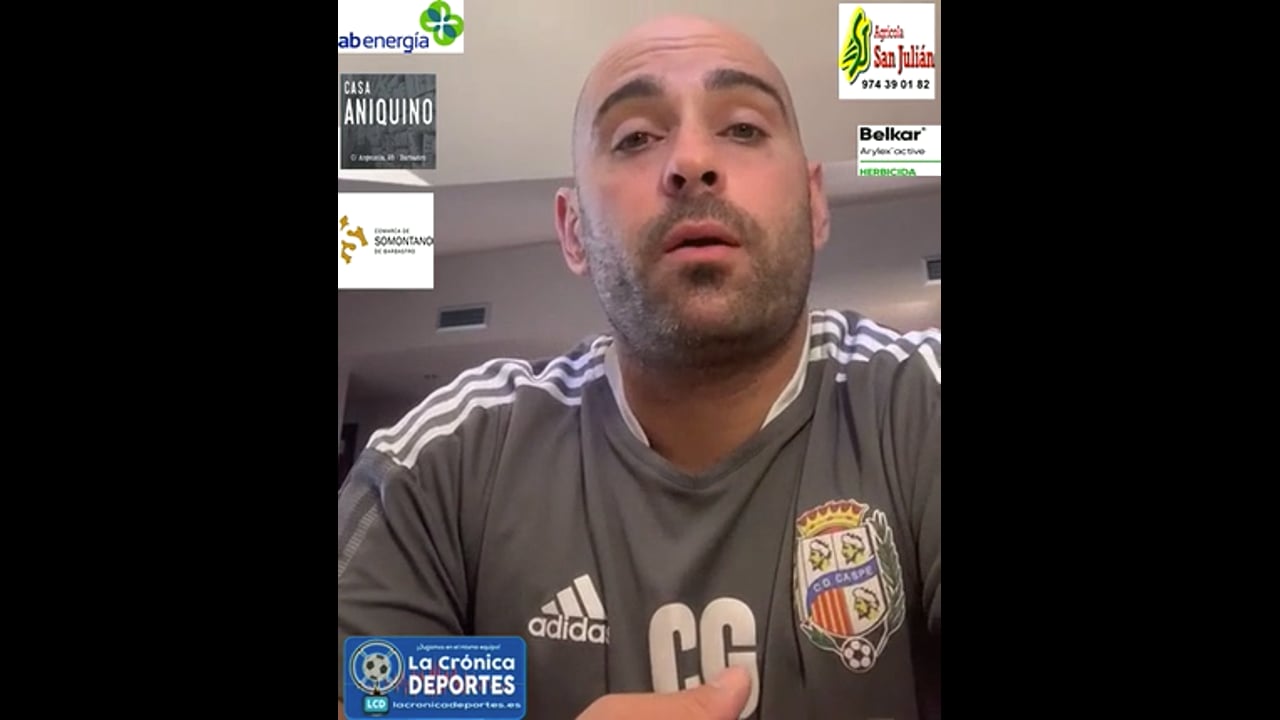 CARLOS GIL (Entrenador Caspe) CD Caspe 0-2 CF Illueca / Jornada 6 / 3ª División