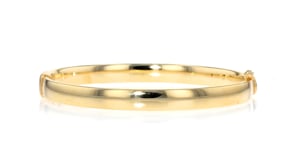 18kt Gold Over Sterling Polished Bangle Bracelet