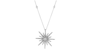 75 ct. t.w. Diamond Starburst Necklace in Sterling Silver