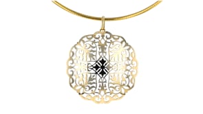 Italian 14kt Yellow Gold Filigree Medallion Pendant