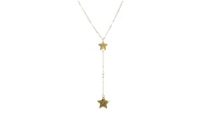 Italian 14kt Yellow Gold Star Lariat Necklace