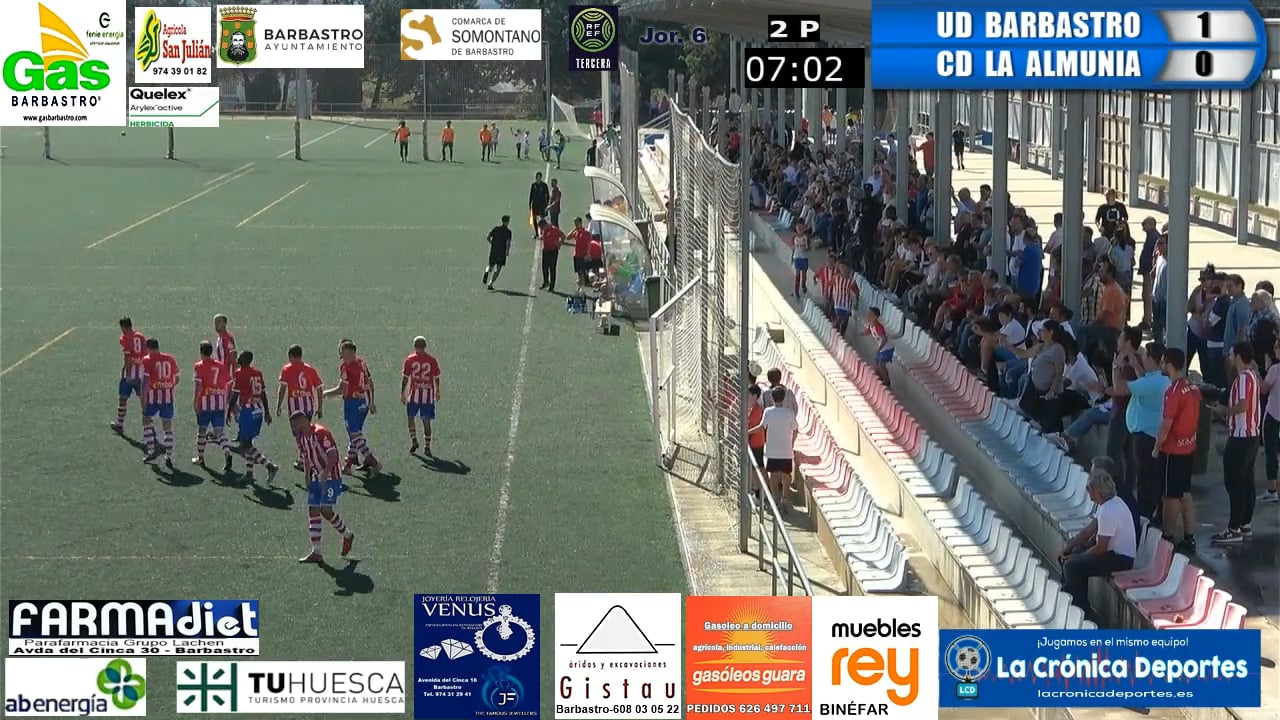 (RESUMEN y GOLES) UD Barbastro 2-0 CD La Almunia / Jornada 6 / 3ª División