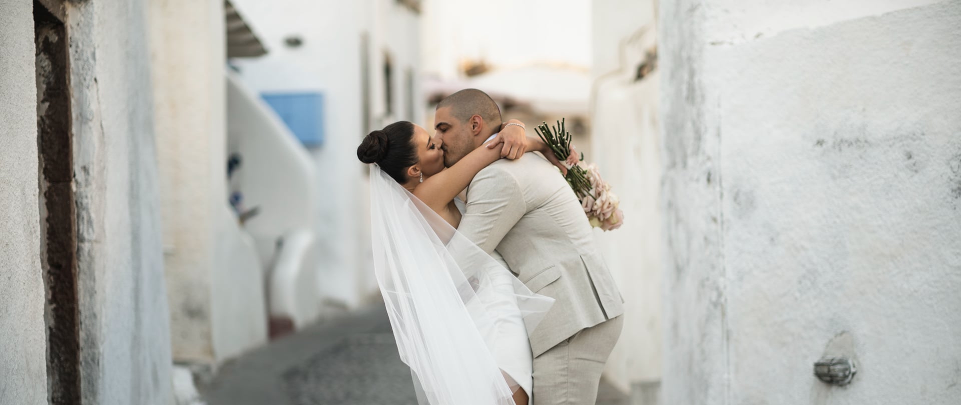 Stephanie & Johny Wedding Video Filmed at Santorini, Greece