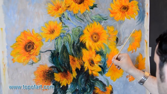 Monet | Bouquet of Sunflowers | Painting Reproduction Video | TOPofART
