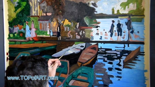 Monet | Bathers at la Grenouillere | Painting Reproduction Video | TOPofART