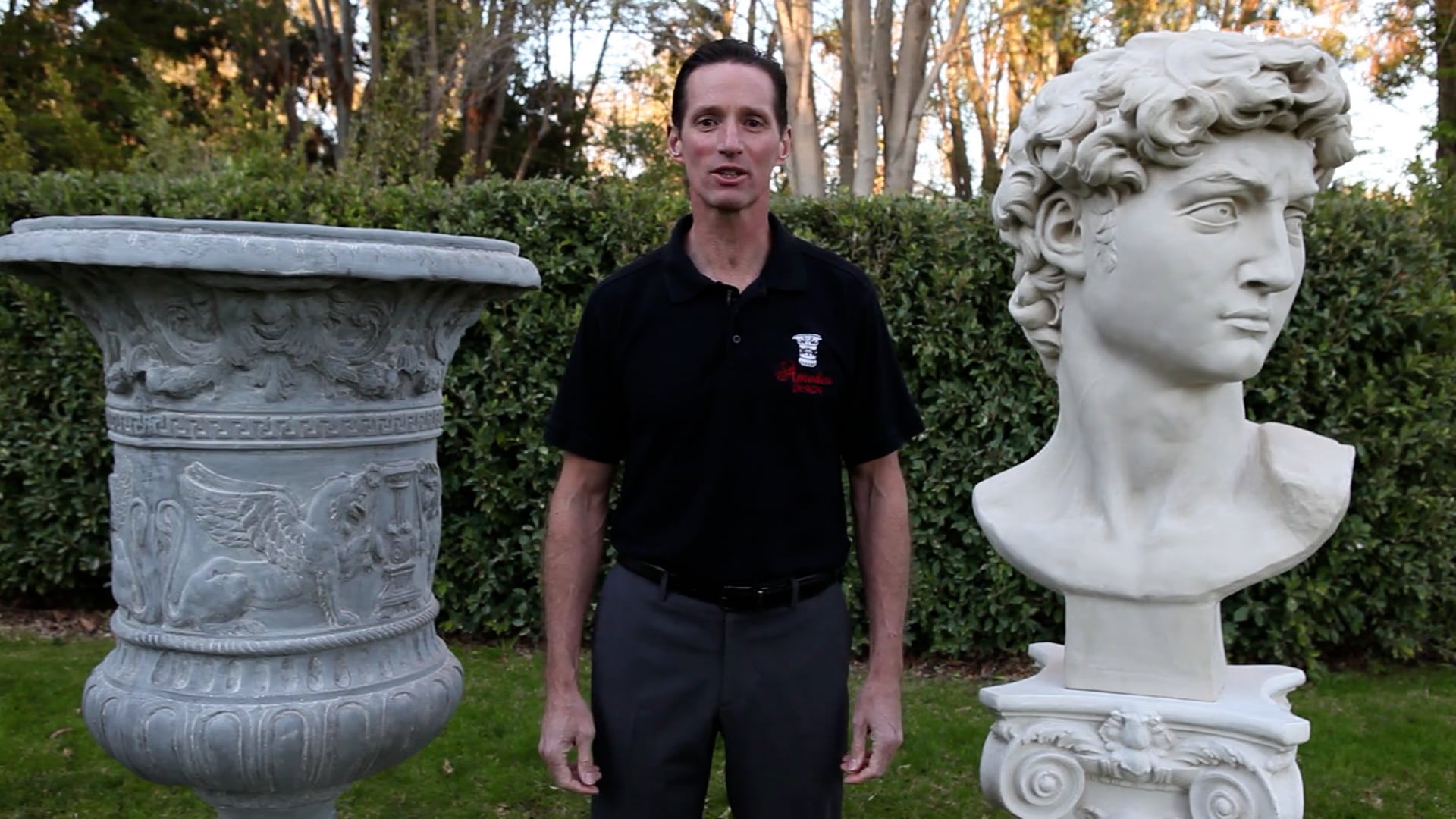 Resin Stone Recessed Panel Square Planter Contemporary Outdoor Pots