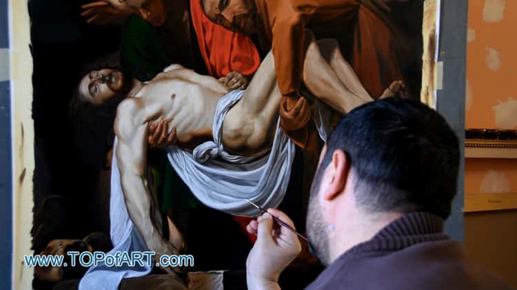 Caravaggio The Entombment Deposition Painting Reproduction Video TOPofART