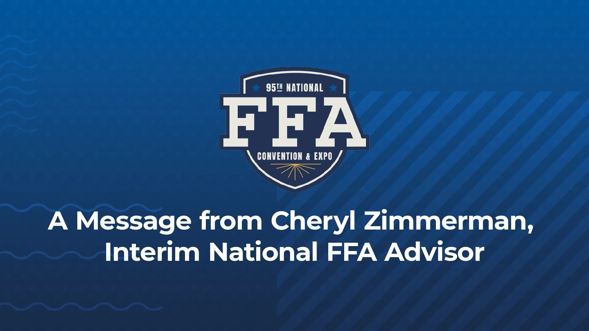 A message from Cheryl Zimmerman, Interim National FFA Advisor on Vimeo