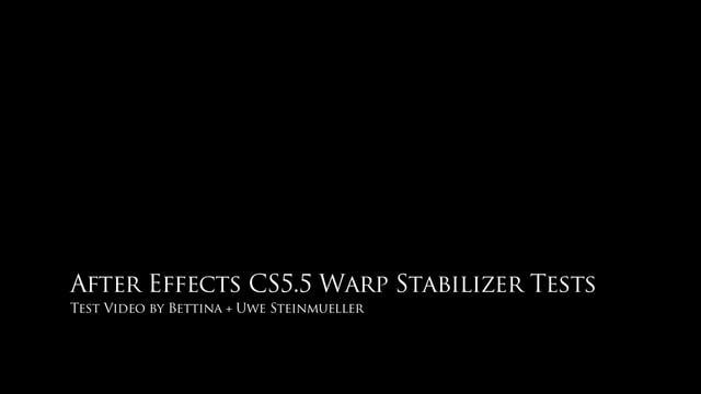 After Effect CS5.5 Warp Stabilization Tests on Vimeo