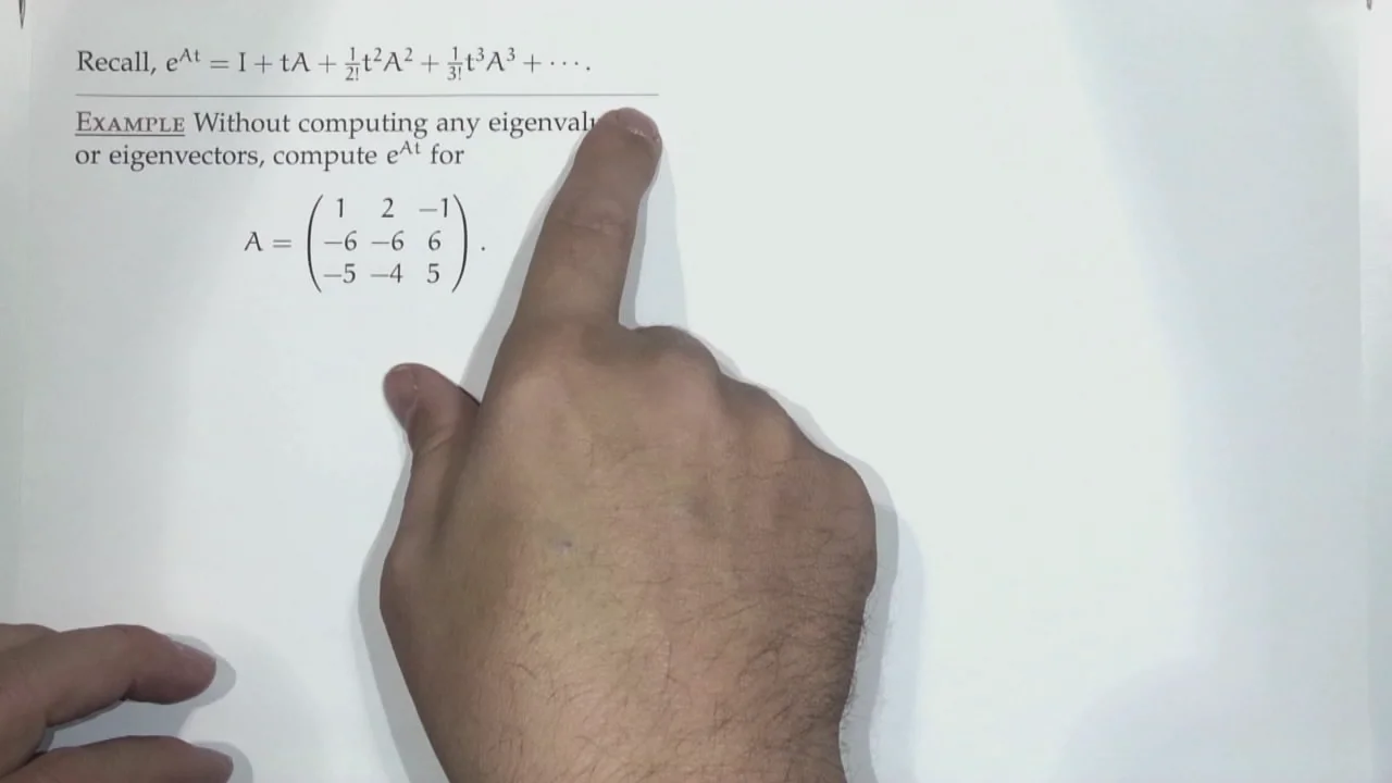 Differential Eqns. F22-22 -- Matrix exponentials and method of ...