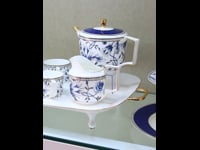 Vintage Blue White English Tea Set Bone China