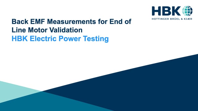 Back EMF measurements for electric vehicle motor production