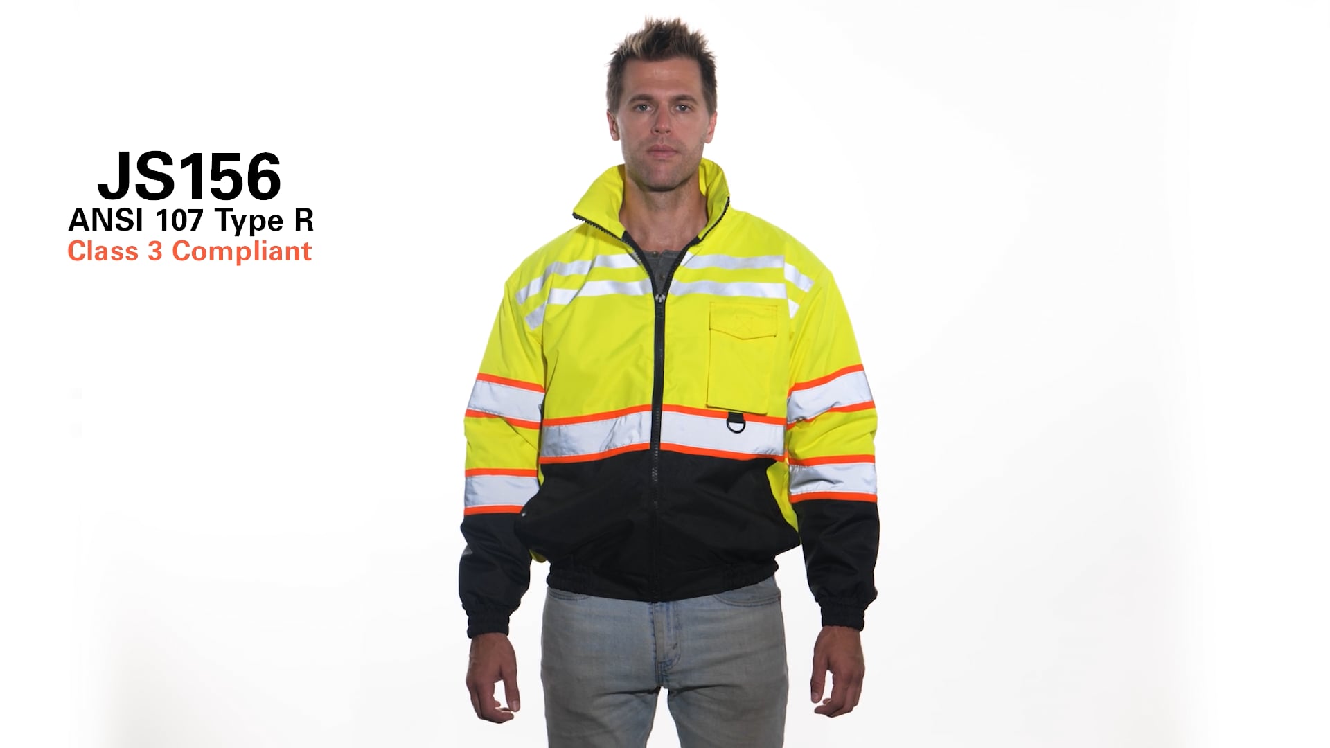 Video of Kishigo Economy Contrast Bomber Jacket